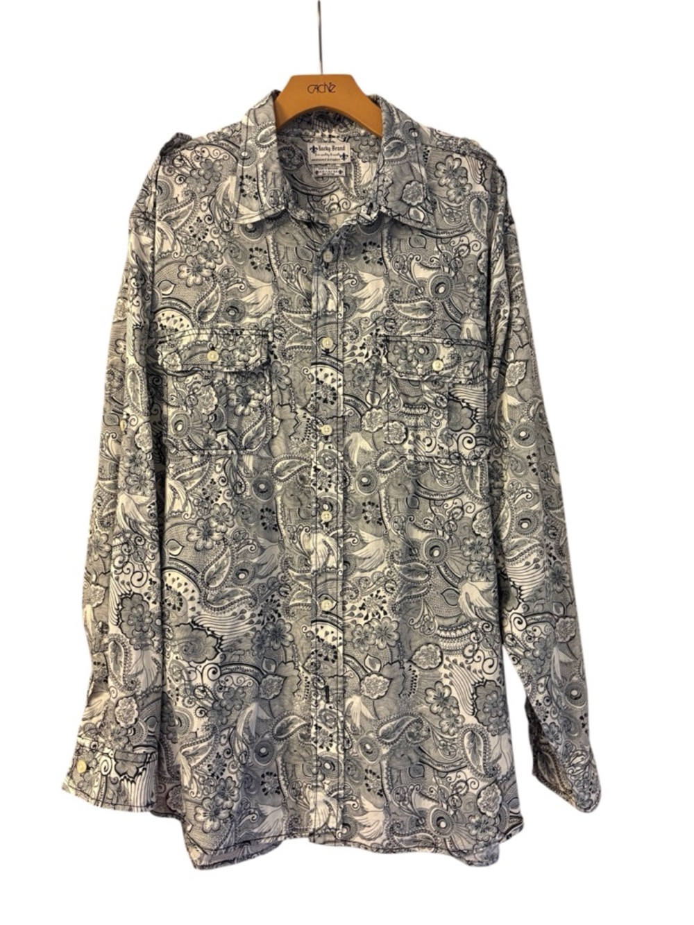 Lucky Brand  Men's Paisley Button-Up Shirt